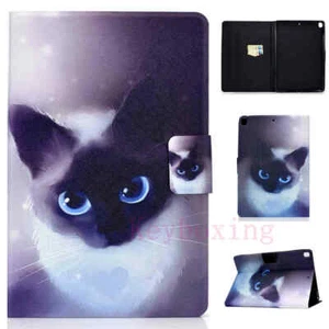 Animals Painted Flip Leather Case Cover For iPad 7th 6th 5th Generation Mini Air - Picture 1 of 53