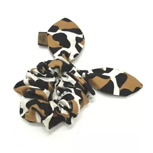 FENDI Leopard hair accessory Hair rubber Scrunchie silk Brown - Picture 1 of 6
