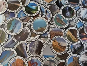Packung mit allen 63 US-Nationalpark Aufklebern! Je 3 Zoll. - Bild 1 von 11