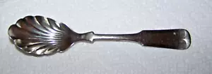 1847 ROGERS BROS A1 – FIDDLE PATTERN – SEASHELL STYLE SUGAR SPOON - Picture 1 of 4