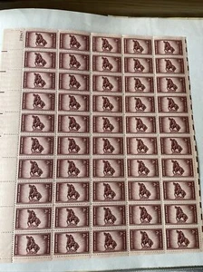 US 1948 3c Rough Riders Stamp Sheet Of 50 Scott #973 - Picture 1 of 4
