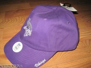 NFL~MINNESOTA VIKINGS WOMENS~LADIES ADJUSTABLE BASEBALL HAT~CAP~SEQUINS~NWT - Picture 1 of 3