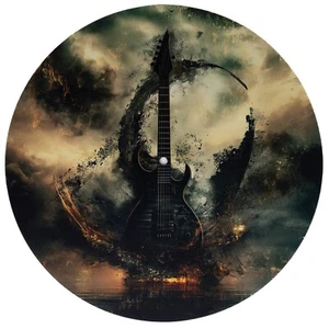 Slip Mat - Rubber Record Mat "Guitar" - Turntable, Gramophone Mat 12"/30.5 cm - Zdjęcie 1 z 11