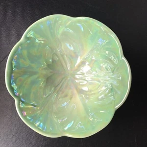 Beswick cabbage leaf sundae ice cream dish green color Lustreware - Picture 1 of 3