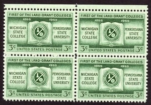 Scott #1065 Michigan State Land Grant Colleges Block of 4 Stamps - MNH - Picture 1 of 1