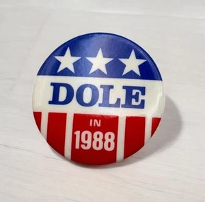 Prendedor de botón de elección vintage 1988 Bob Dole campaña presidencial pinback - Imagen 1 de 6