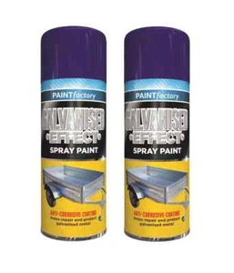 2x 400ml Galvanized Effect Spray Paint Anti Corrosive Coating Aerosol Galvanised - Picture 1 of 1