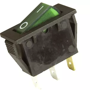 2X GREEN SINGLE POLE TOGGLE LIGHT INDICATOR SWITCH 15A 240V ON/OFF SK0979 A310 - Picture 1 of 1