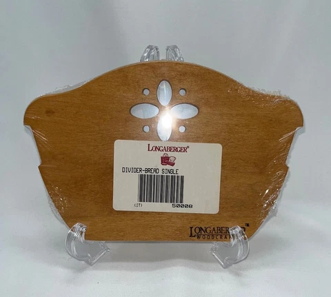 Longaberger Woodcrafts Bread Basket Wood Single Divider 50008 Sealed NEW Cover
