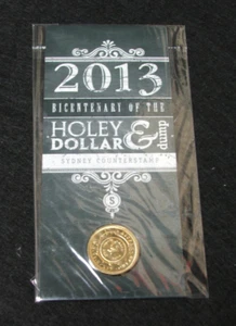 2013 $1 Holey Dollar & Dump Bicentennial "S" Sydney Counter Stamp card UNC - Picture 1 of 2