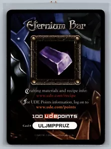 World of Warcraft TCG 2008 Eternium Bar 100 UDE Points WOW Expired Code - Picture 1 of 2