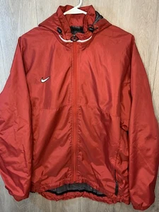 Vintage Team Nike Full Zip Windbreaker Jacket Men's Size Medium Dark Red - Picture 1 of 12