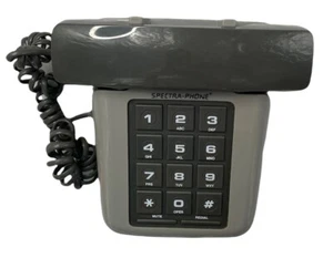 SPECTRA PHONE Model Gray two tone Grey Large Buttons Telephone Vintage - Picture 1 of 12