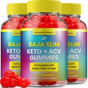(3 Pack) Baja Slim Keto ACV Gummies - Baja Slim ACV Gummies Vitamin B12 B6 - Picture 1 of 7