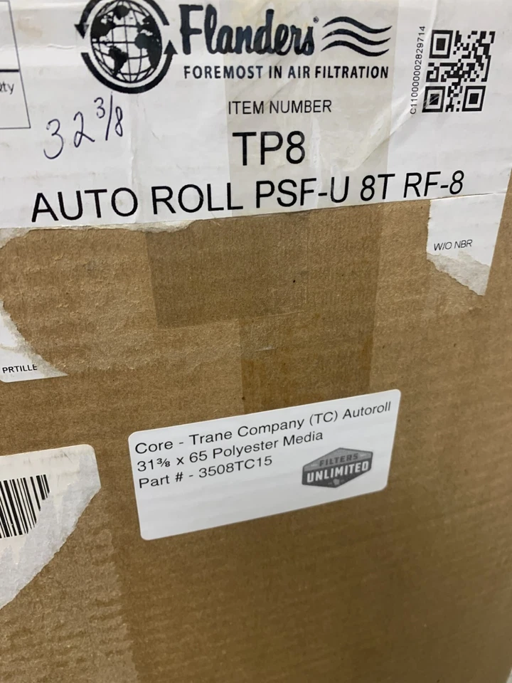 Filtros de aire Autoroll - TRANE COMPANY (TC) 31-3/8"X65' poli medios Foto 1 de 2