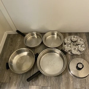 Amway Queen 18-8 Stainless Steel USA Vintage - Egg Poacher And Sauce Pan (no Lid - Picture 1 of 12