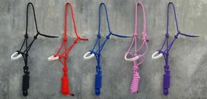 HALTER DE CUERDA DE PLOMO PARA CABALLO ACOLCHADO EN NARIZ DISPONIBLE EN 5 COLORES - Imagen 1 de 11