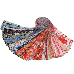 40 PCS Jelly Roll Cotton Fabric Quilting Strips DIY Sewing Craft Fabric Bundle P - Picture 1 of 8