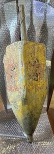 Vintage Wood Lobster Trap Buoy LARGE Maine Barn Find ORIGINAL Antique Fish Float - Picture 1 of 12
