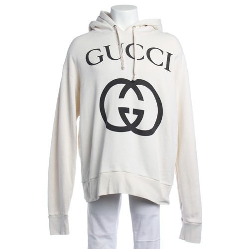 Felpa con cappuccio Gucci bianca nera M