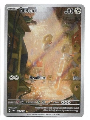 Meltan 179/162 SV05: Temporal Forces Holo Illustration Rare Pokemon TCG - NM - Image 1 of 2
