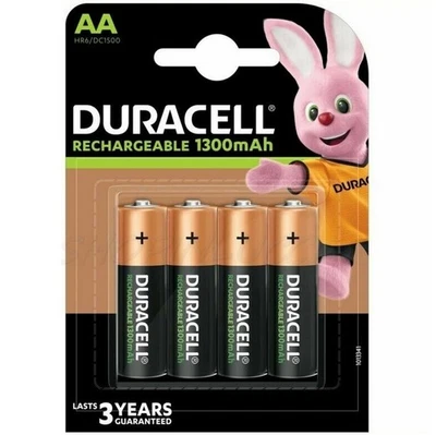 pile ricaricabili DURACELL AA batterie stilo 1300mAh 1,2v NiMH scegli quantità - Immagine 1 di 4