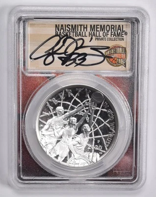 PR70 2020-P ALONZO MOURNING Auto Basketball HOF Commemorative Dollar PCGS *2776 - Image 1 of 4