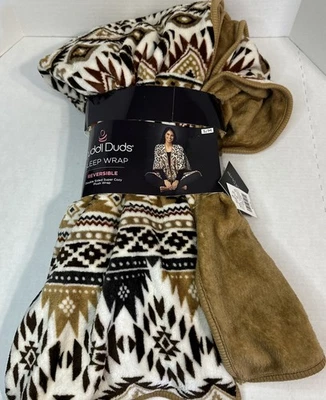 NUEVO CON ETIQUETAS Cuddl Duds Reversible Envoltura para Dormir Manta Mantón S/M Bronceado/M Multicolor Peluche Acogedor Foto 1 de 4