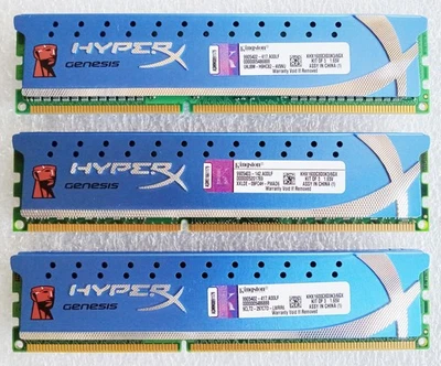 Lote de 3 Kingston HyperX 2GB DDR3 Escritorio DIMM RAM Memoria 1600MHz PC3-12800 Foto 1 de 2