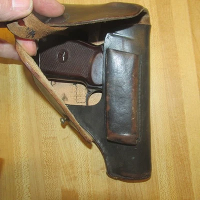 Vintage Soviet Bloc Brown Leather Makarov Pistol Holster GC 251110 - Image 1 of 3