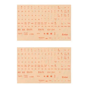 2 Sheets Clavier Stickers Autocollants De Pour Ordinateur Portable - Photo 1/12