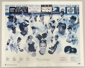 David Wells / Joe Girardi / Andy Pettitte SIGNIERT LE 20x25" 1998 Yankees Poster - Bild 1 von 7