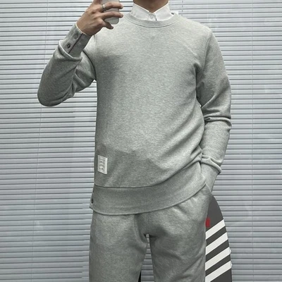 Thom Browne Men/women's New Classic Striped Casual Cotton Crew Neck Sweater - Image 1 of 4