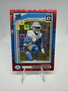2024 Panini Donruss - Rated Rookie Terrion Arnold #371 Optic Red Pandora Prizm  - Picture 1 of 2