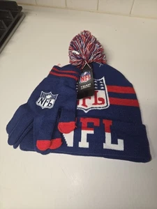 Conjunto de gorro y guante de invierno con pompón talla única de la NFL Apparel - Imagen 1 de 5