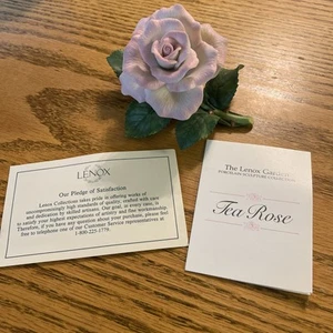 Lenox Colección Rosa de Té con Certificado de Autenticidad Vintage 1989 Con Caja - Imagen 1 de 16