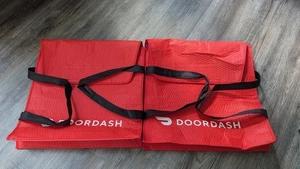 2x Doordash große isolierte Pizza Liefertasche Tragetasche 19x19x5 Tür Armaturenbrett - Bild 1 von 3