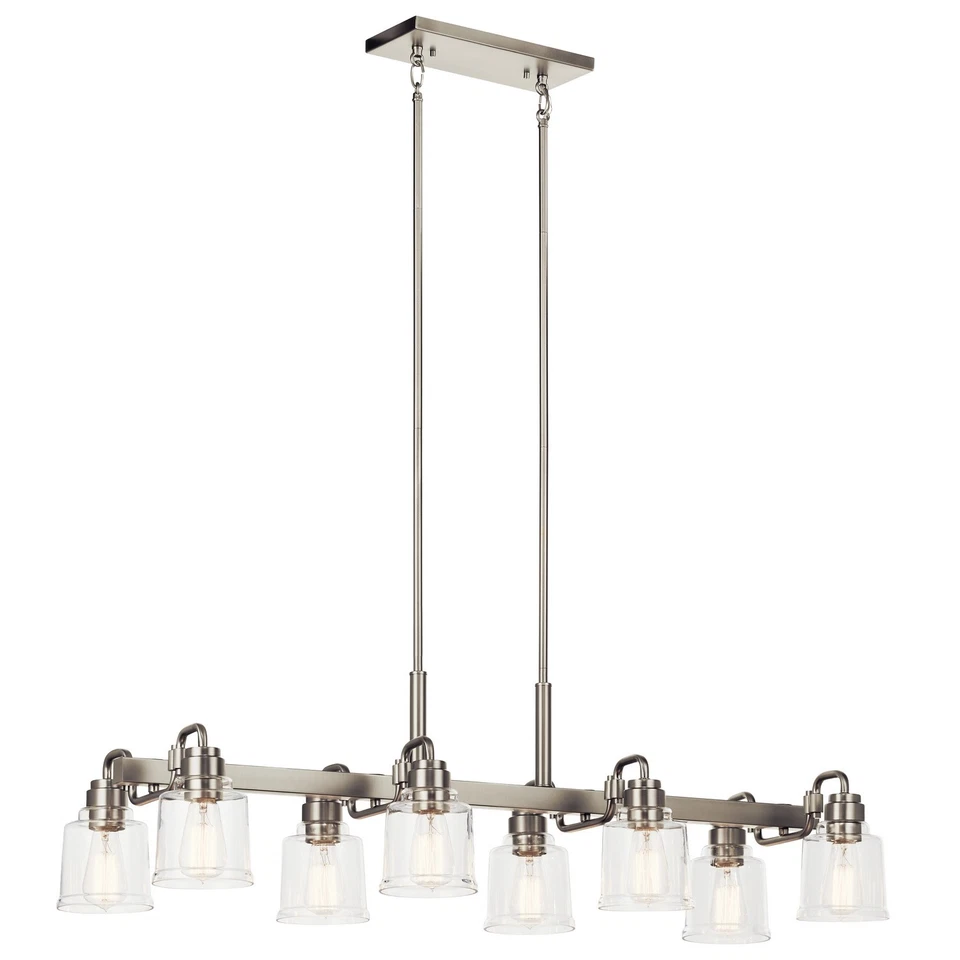 Aivian 8-Light Industrial Chandelier in Nickel Textured - Image 1 of 1