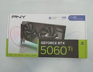 NVIDIA PNY GeForce RTX 5060 Ti 16GB Overclocked Dual Fan GPU *NEU - VERSIEGELT - Bild 1 von 17