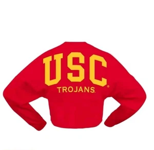 USC Trojaner Shirt Damen XL Spirit Jersey rot Oversized Cropped Sweatshirt Shirt - Bild 1 von 12