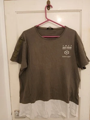 Camiseta Twisted Soul Para Hombre Cuello Redondo XL 100% Algodón Verde Oscuro y Blanco Informal Foto 1 de 4