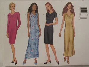 Tolles OOP BUTTERICK 3195 Misses Schrägkleid in 2 Längen MUSTER 20-22-24 UC - Bild 1 von 3