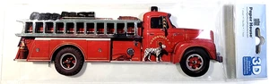Camión de bomberos gancho y escalera perro dálmata bombero casa de papel pegatina 3D - Imagen 1 de 3