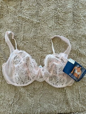 Sujetador de encaje rosa Lily of France copa completa nuevo con etiquetas 38D de Delores Foto 1 de 4