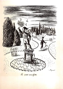 PEYNET. Tirage en noir et blanc. LE PETIT PACIFISTE. 24 x 32 cm. 1943 - Picture 1 of 1