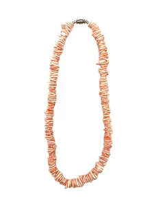 Pfirsich gefärbt natürliche Puka Muschel Chip Surfer Halsband Halskette Hawaii 16" Hawaii - Bild 1 von 24