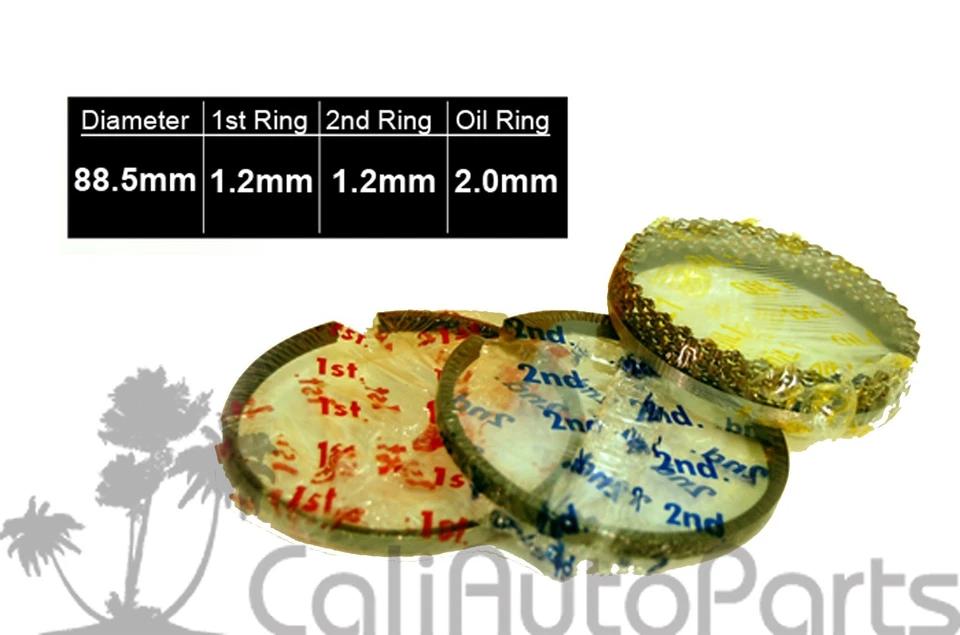 01-06 JUEGO DE ANILLOS DE PISTÓN TOYOTA CAMRY RAV4 HIGHLANDER SOLARA 2AZFE 2,4 L *ESTÁNDAR* Foto 1 de 1