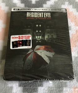 Resident Evil Welcome To Raccoon City (4K/Blu-ray/Digital STEELBOOK) W/Art Cards