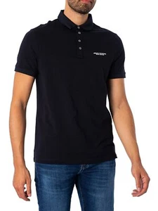 Armani Exchange Men's Chest Logo Polo Shirt, Blue - Picture 1 of 5