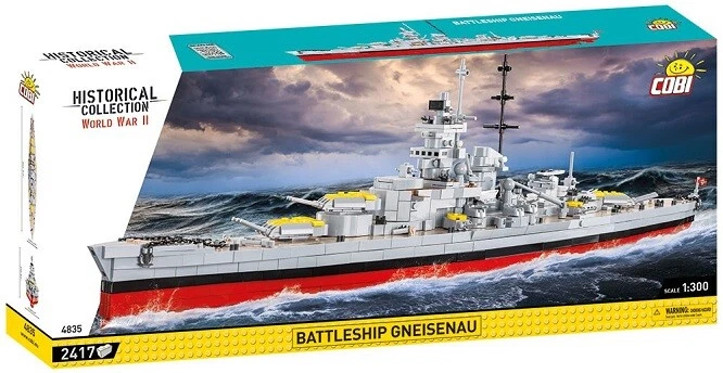 COBI 4835 - Historical Collection - World War II - 1/300 Battleship Gneisenau - Image 1 of 1